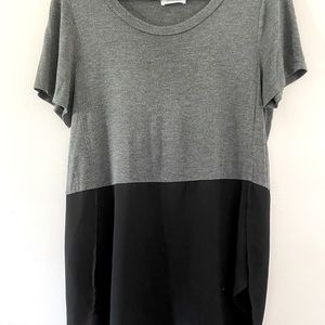 Black and Grey Long T-Shirt
